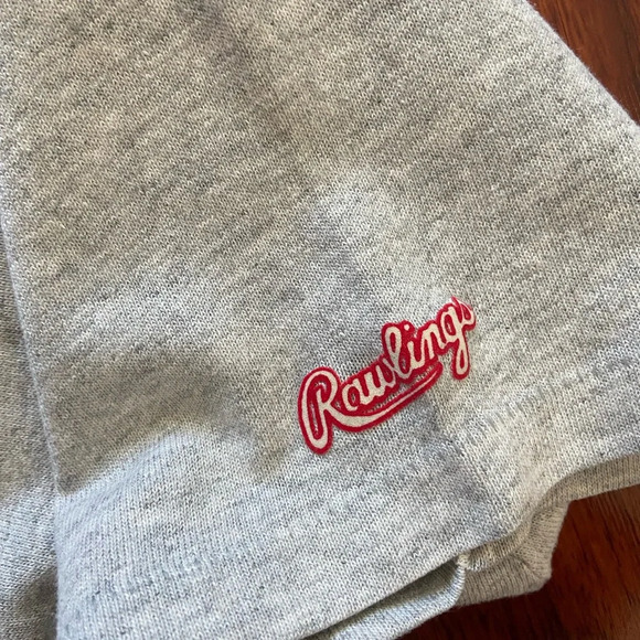 Vintage 70s 80s Rayon Blend Rawlings Football Baseball Cut Jersey Blue Gray Med - Picture 5 of 12